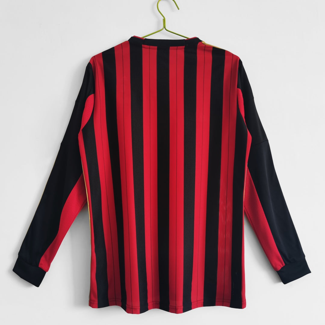 2013- 2014 Maillot AC Milan Domicile Rétro  Manches Longues